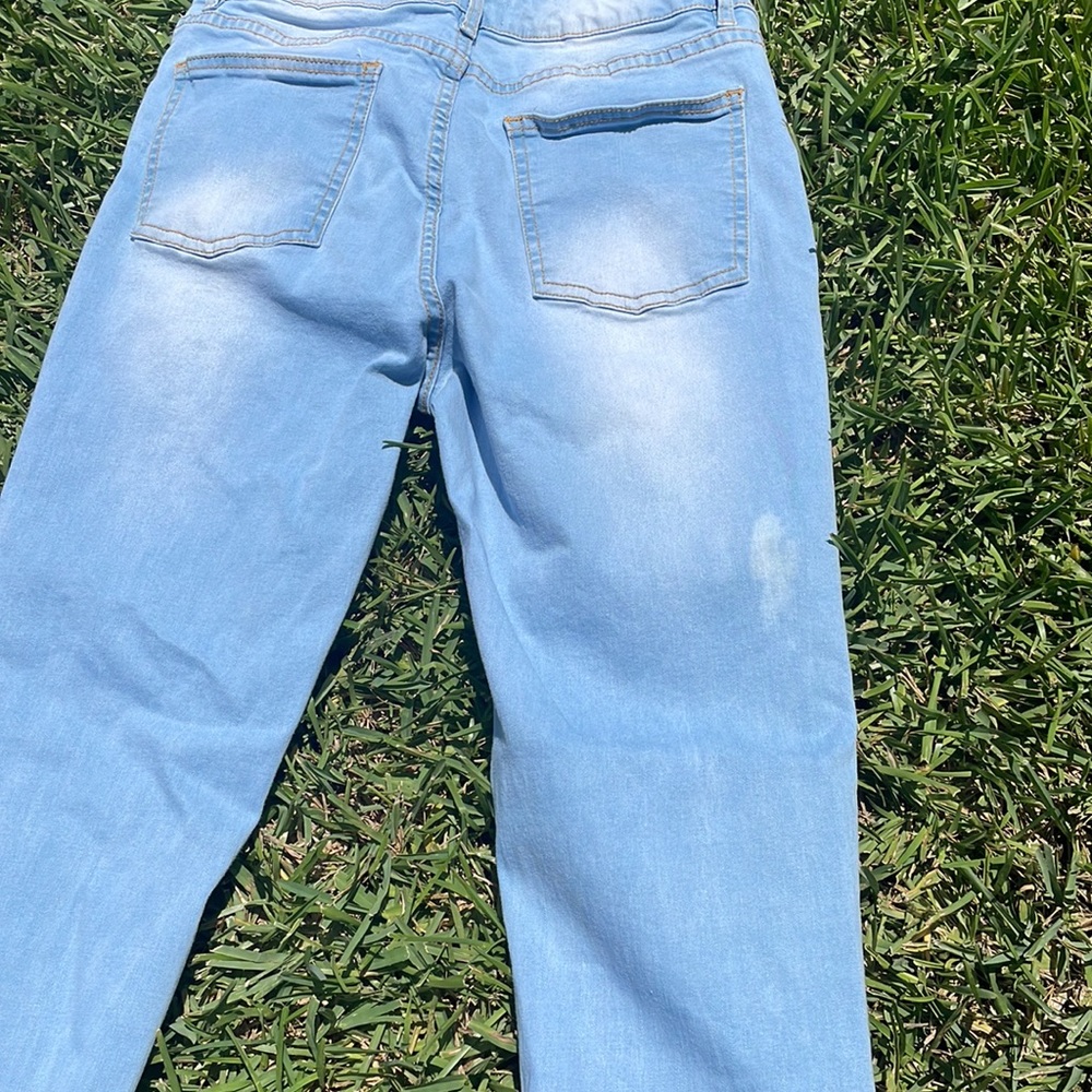 Acne Skinny Jeans in Light Blue Wash - Picture 4 of 7